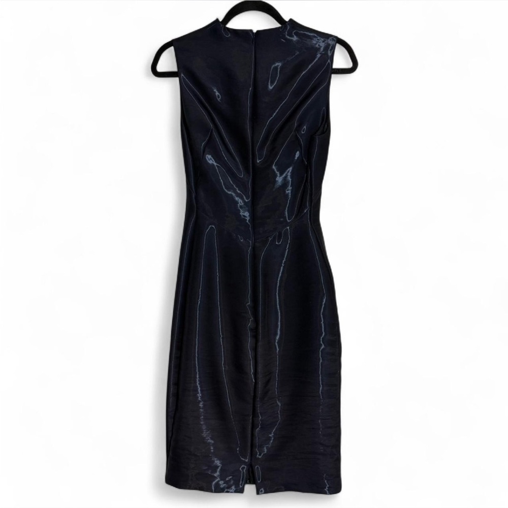 Cedric Charlier navy iridescent liquid fabric sleeveless dress - Picture 3 of 10